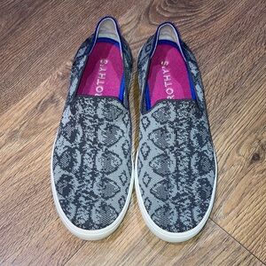 Rothy's Black and Gray Patterned Women's Sneakers